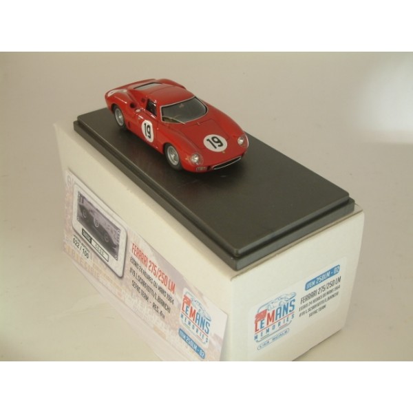 Ferrari 275 / 250 LM Ch 5843 Essais 24 Hrs Le Mans 1964 #19 L. Scarfiotti / L. Bianchi - Sefac Team - Built 1:43